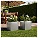 Vaso da giardino 2 pz Argento 20 x 20 x 20 cm Acciaio zincato - Foto miniatura 2