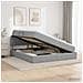 Letto con contenitore LED e materasso Grigio Chiaro - Foto miniatura 2