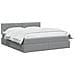 Letto con contenitore LED e materasso Grigio Chiaro - Foto miniatura 3