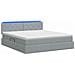 Letto con contenitore LED e materasso Grigio Chiaro - Foto miniatura 9