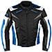 Giacca Tessuto Moto Protezioni Ce Manica Staccabile Gilet Termico Blu L - Foto miniatura 3