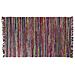 Tappeto Multicolore In Cotone Scuro Con Fronde - 140x200cm - Danca - Foto miniatura 2