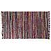 Tappeto Multicolore In Cotone Scuro Con Fronde - 140x200cm - Danca - Foto miniatura 4