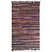 Tappeto Multicolore In Cotone Scuro Con Fronde - 140x200cm - Danca - Foto miniatura 6