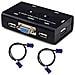 Usb Switch Kvm Vga Con Cavi 2 Porte Selettore Switcher Per 2pc Condivisione Di Un Monitor Video E 3 Dispositivi Usb Tastiera Mouse Scanner Stampante - Foto miniatura 1