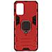 Cover Oppo A74 5g E A54 5g Rossa Ibrida Antiurto Supporto Anello Metallico - Foto miniatura 1