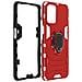 Cover Oppo A74 5g E A54 5g Rossa Ibrida Antiurto Supporto Anello Metallico - Foto miniatura 4