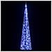 Cono Di Luce Led Decorativo Acrilico Blu 120 Cm - Foto miniatura 4