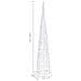 Cono Di Luce Led Decorativo Acrilico Blu 120 Cm - Foto miniatura 5