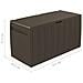 Baule Mobile Contenitore Cuscini Marrone 117x45,5x57,5 Cm 270 L - Foto miniatura 3