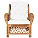Poltrona con Cuscino Marrone Chiaro in Rattan Naturale e Lino 81 x 70 x 90 cm - Foto miniatura 2