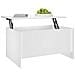 Tavolino Da Salotto Bianco 80x55,5x41,5 Cm In Legno Multistrato - Foto miniatura 5