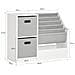 Libreria Per Bambini Scaffale Per Bambini Con Scatole Scaffale Per Giocattoli Mobili Per Camerette Bianco 80x30x61cm Kmb76-w - Foto miniatura 2