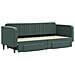 Divano Letto Estraibile Cassetti Verde Scuro 80x200cm Velluto - Foto miniatura 2