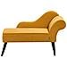 Chaise Longue Versione Destra Biarritz Tessuto Senape - Foto miniatura 2