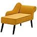 Chaise Longue Versione Destra Biarritz Tessuto Senape - Foto miniatura 3