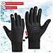 Guanti Caldi Invernali, Touch Screen Abilitato, Antivento /impermeabili 1 Paio Black L - Foto miniatura 4