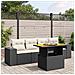 Set Divani Da Giardino 5 Pz Con Cuscini In Polyrattan Nero - Foto miniatura 3