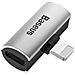 Adattatore Originale L46 Adattatore Audio Da Ligthning Doppiatore 2x Ligthning Metal Per Iphone - Foto miniatura 3