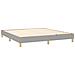 Letto a Molle Materasso e LED Grigio Chiaro 180x200 cm Tessuto - Foto miniatura 2
