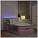 Pouf Letto Con Materasso E Led Rosa 80x200cm In Velluto - Foto miniatura 3