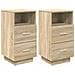 Comodini 2 Pz Con 2 Cassetti Rovere Sonoma 36x36x68 Cm - Foto miniatura 2