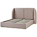 Letto Contenitore Tessuto Monestier 160 X 200 Cm Tortora - Foto miniatura 4