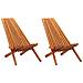 Lusso Casadino -  Sedie Da Giardino Pieghevoli 2 Pz In Legno Massello D'acacia - Foto miniatura 2