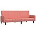 Divano Letto a 2 Posti Rosa in Velluto - Foto miniatura 1