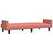 Divano Letto a 2 Posti Rosa in Velluto - Foto miniatura 6