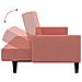 Divano Letto a 2 Posti Rosa in Velluto - Foto miniatura 7