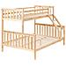 Letto A Castello Legno Di Pino Bierne 90/140 X 200 Cm Marrone Chiaro - Foto miniatura 3