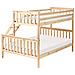 Letto A Castello Legno Di Pino Bierne 90/140 X 200 Cm Marrone Chiaro - Foto miniatura 7