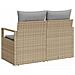 Divano da giardino 2 posti  con cuscini Beige in polirattan - Foto miniatura 4