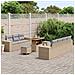 Set di Divani da Giardino  da 10 Pezzi con Cuscini Beige Rattan PE Acacia, Set di Mobili da Pranzo da Giardino  da 3 Pezzi con Cuscini Beige Rattan PE Acacia - Foto miniatura 3