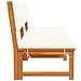 Lettino Prendisole 3-in-1 con cuscini panna in legno massello di acacia - Foto miniatura 6
