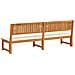 Lettino Prendisole 3-in-1 con cuscini panna in legno massello di acacia - Foto miniatura 7
