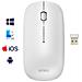 Mouse Wireless 2.4g + Bluetooth Usb Ricaricabile, Bianco - Foto miniatura 4