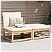 Set Mobili da Giardino 3pz con Cuscini Legno Massello di Acacia - Foto miniatura 3