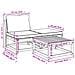 Set Mobili da Giardino 3pz con Cuscini Legno Massello di Acacia - Foto miniatura 8