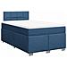 Giroletto a Molle con Materasso Blu 120x190 cm in Tessuto - Foto miniatura 1