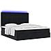 Struttura Letto Pouf con Materassi Nero 200x200 cm Velluto - Foto miniatura 6