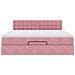 Struttura Letto Pouf con Materasso Rosa 160x200 cm in Velluto - Foto miniatura 8