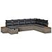 Set Divano da Giardino 8 pcs Grigio 55 x 62 x 69 cm Poly Rattan - Foto miniatura 1