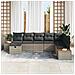 Set Divano da Giardino 8 pcs Grigio 55 x 62 x 69 cm Poly Rattan - Foto miniatura 3