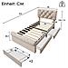 Letto Singolo Imbottito Stile Chesterfield Con Due Cassetti - Foto miniatura 2