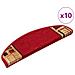 Tappetini per Scale Autoadesivi 10 pz 65x21x4 cm Rossi - Foto miniatura 1