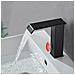 Rubinetto per lavabo da bagno, Blackswan, tipo M181, modello nero con bocca a cascata e sensore, misura 17,5 cm - Foto miniatura 2