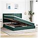 Letto con contenitore e materasso Verde Scuro 200 x 200 cm - Foto miniatura 4
