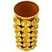 Vaso Drop Medio Giallo Con Applicazioni Floreali In Rilievo - Foto miniatura 3